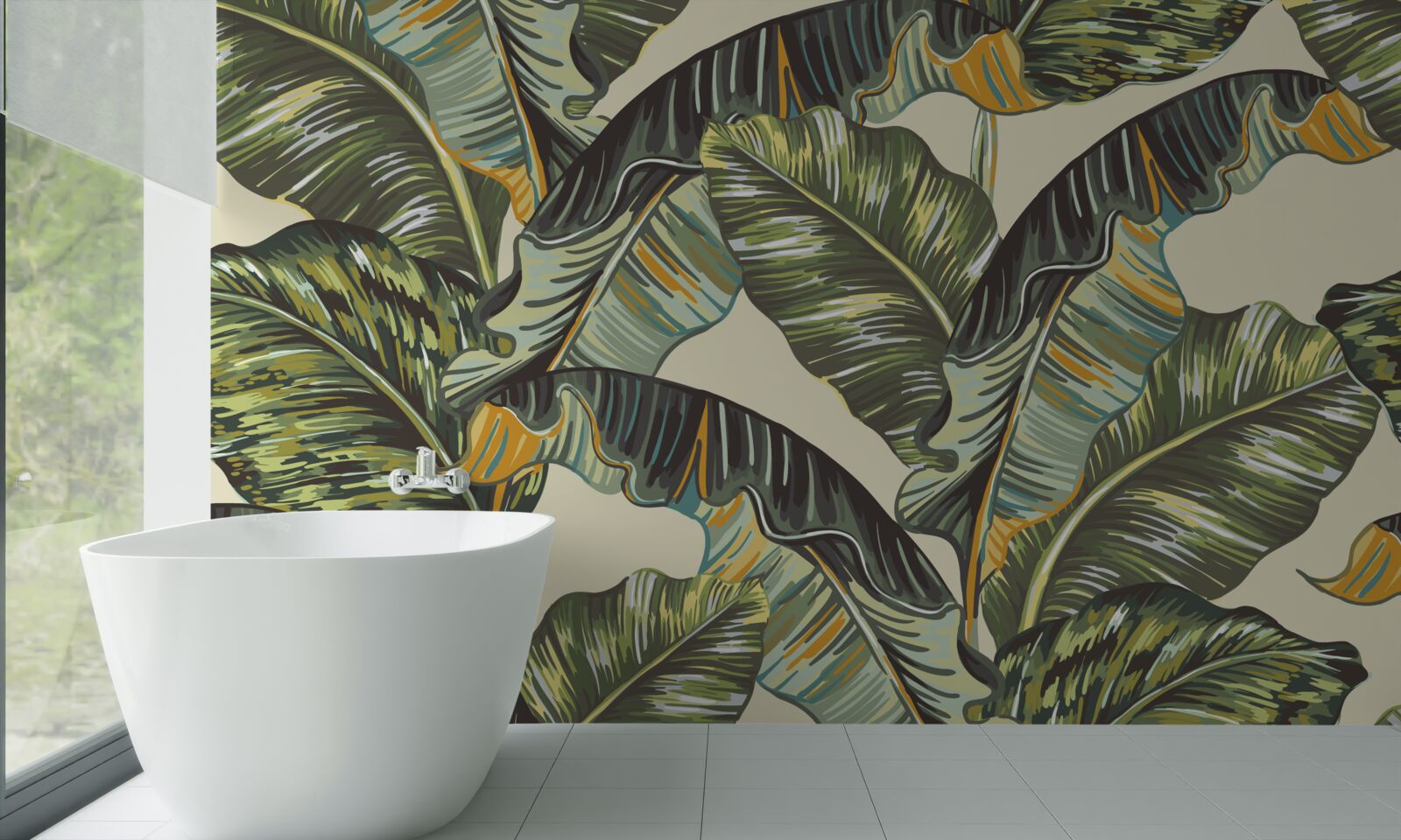 Fototapeta veľa odtieňov na listoch papradí