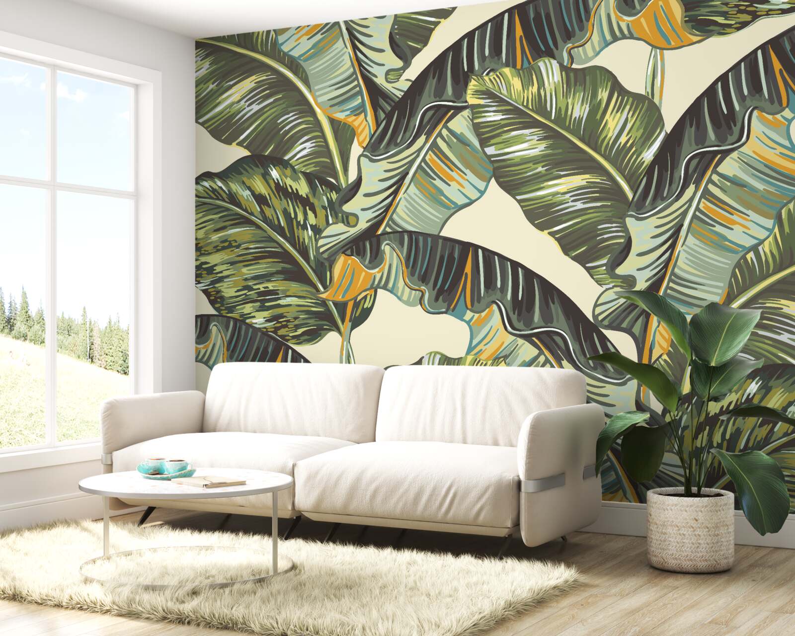 Fototapeta veľa odtieňov na listoch papradí