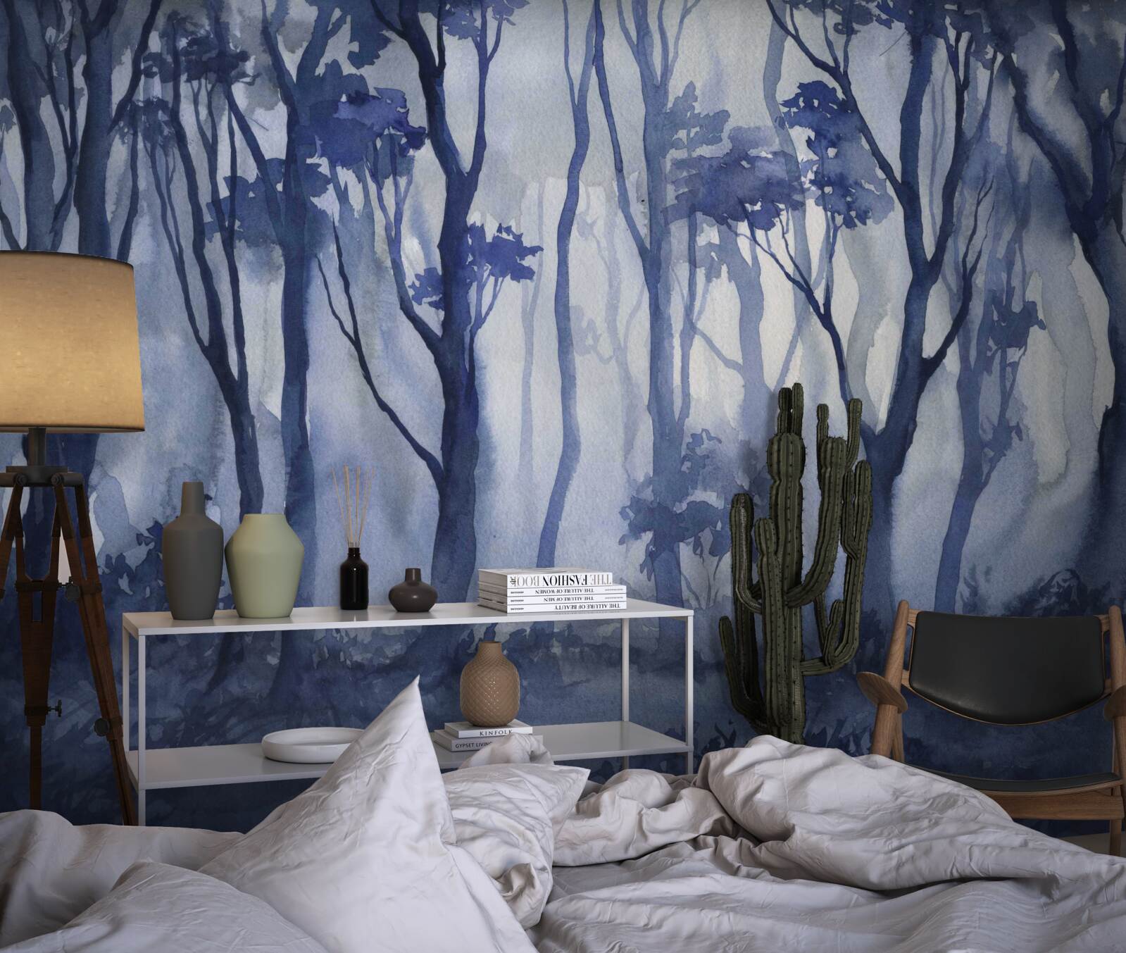 Fototapeta hustá hmla v hustom lese