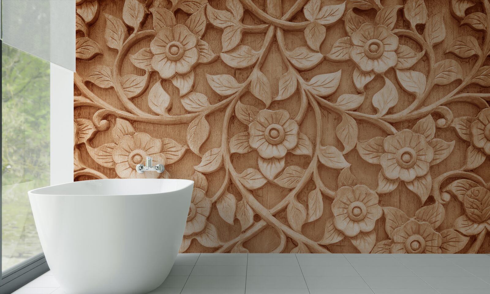 Fototapeta textúra kvetov vyrobených z dreva