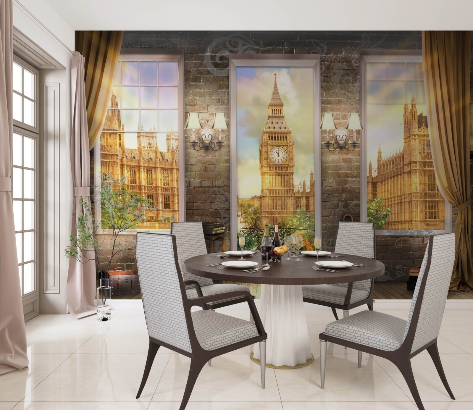 Fototapeta Panoráma Londýna z okna