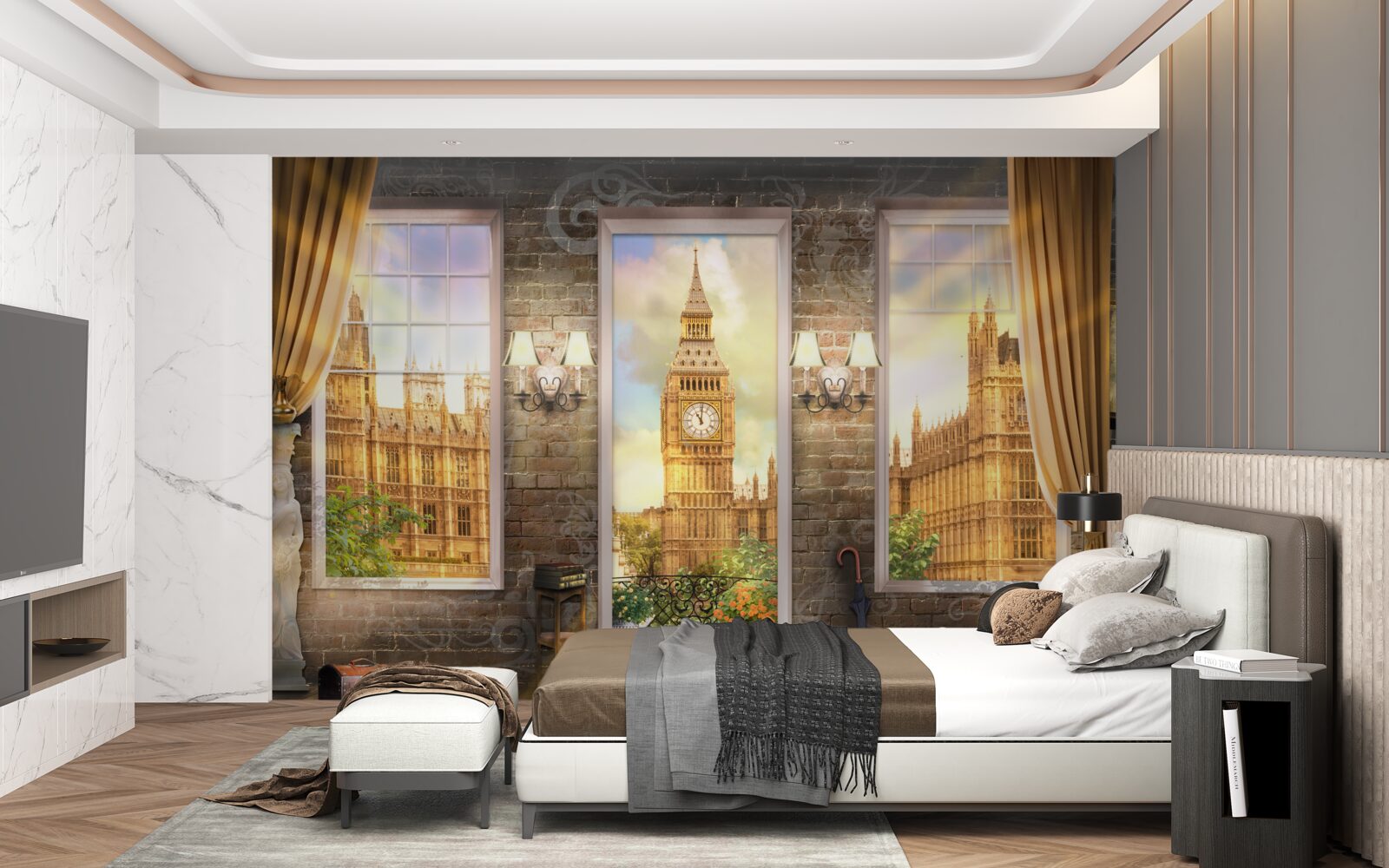 Fototapeta Panoráma Londýna z okna