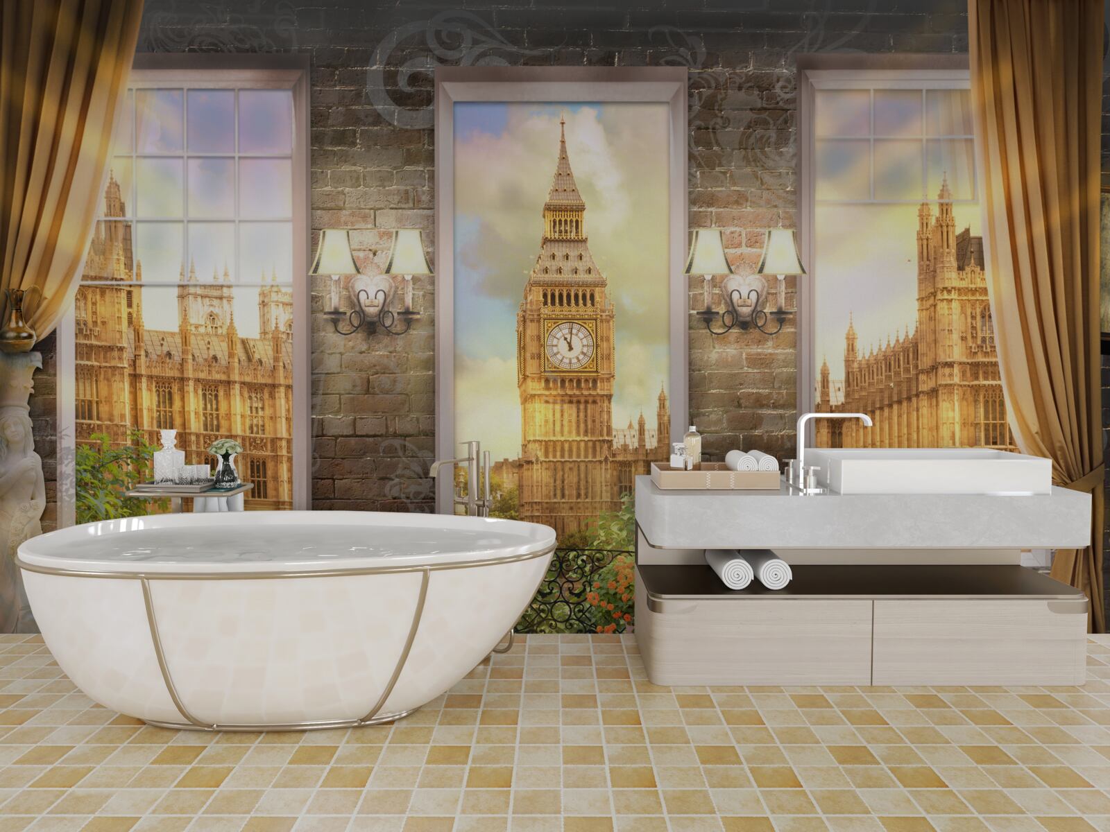 Fototapeta Panoráma Londýna z okna