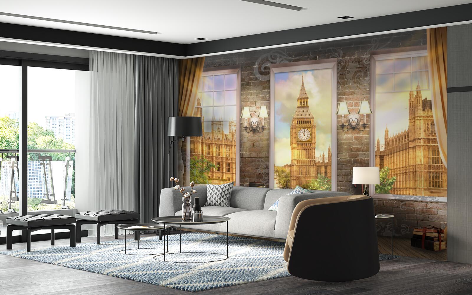 Fototapeta Panoráma Londýna z okna