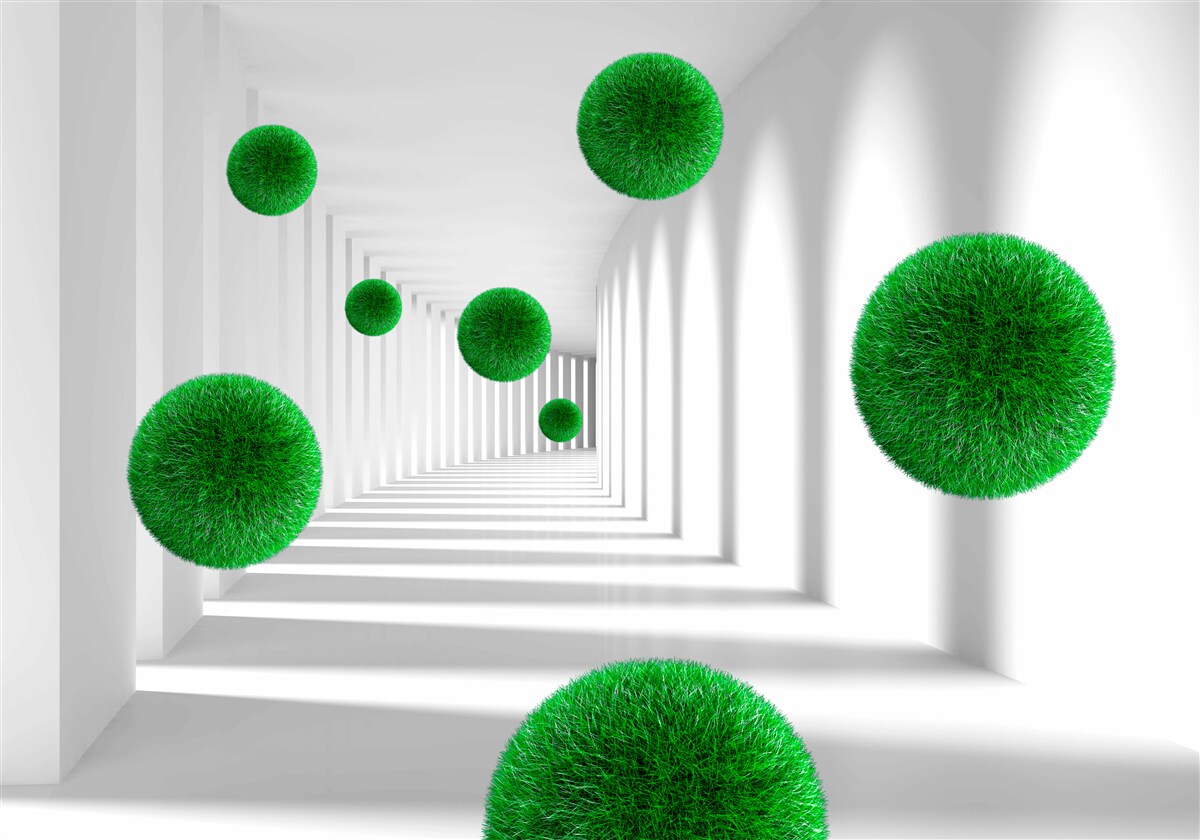 Fototapeta plávajúce husté zelené gule