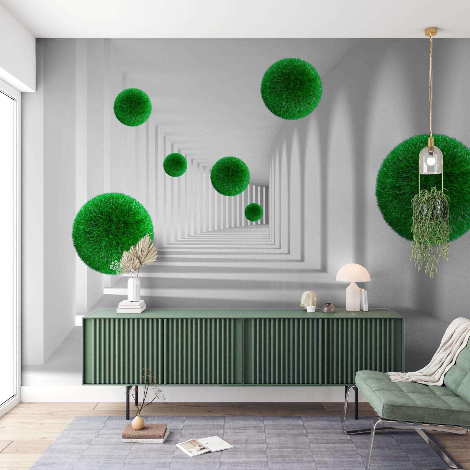 Fototapeta plávajúce husté zelené gule