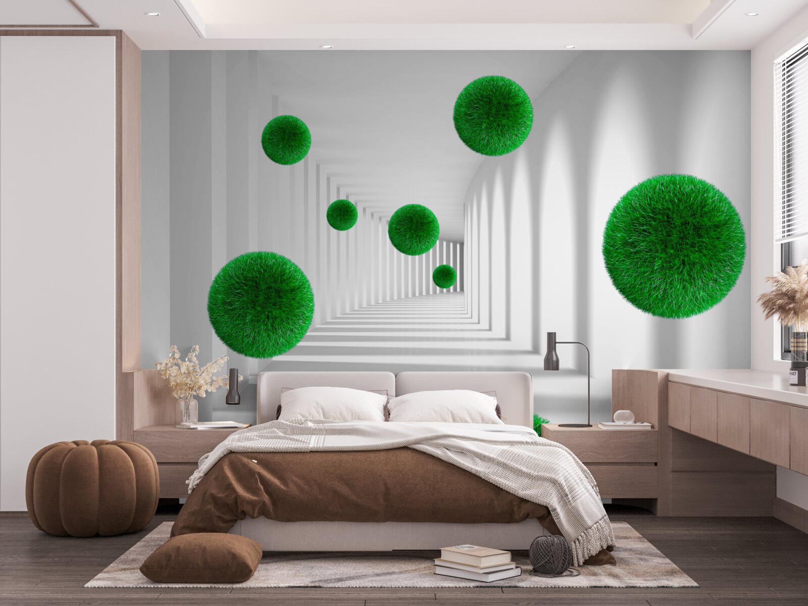 Fototapeta plávajúce husté zelené gule