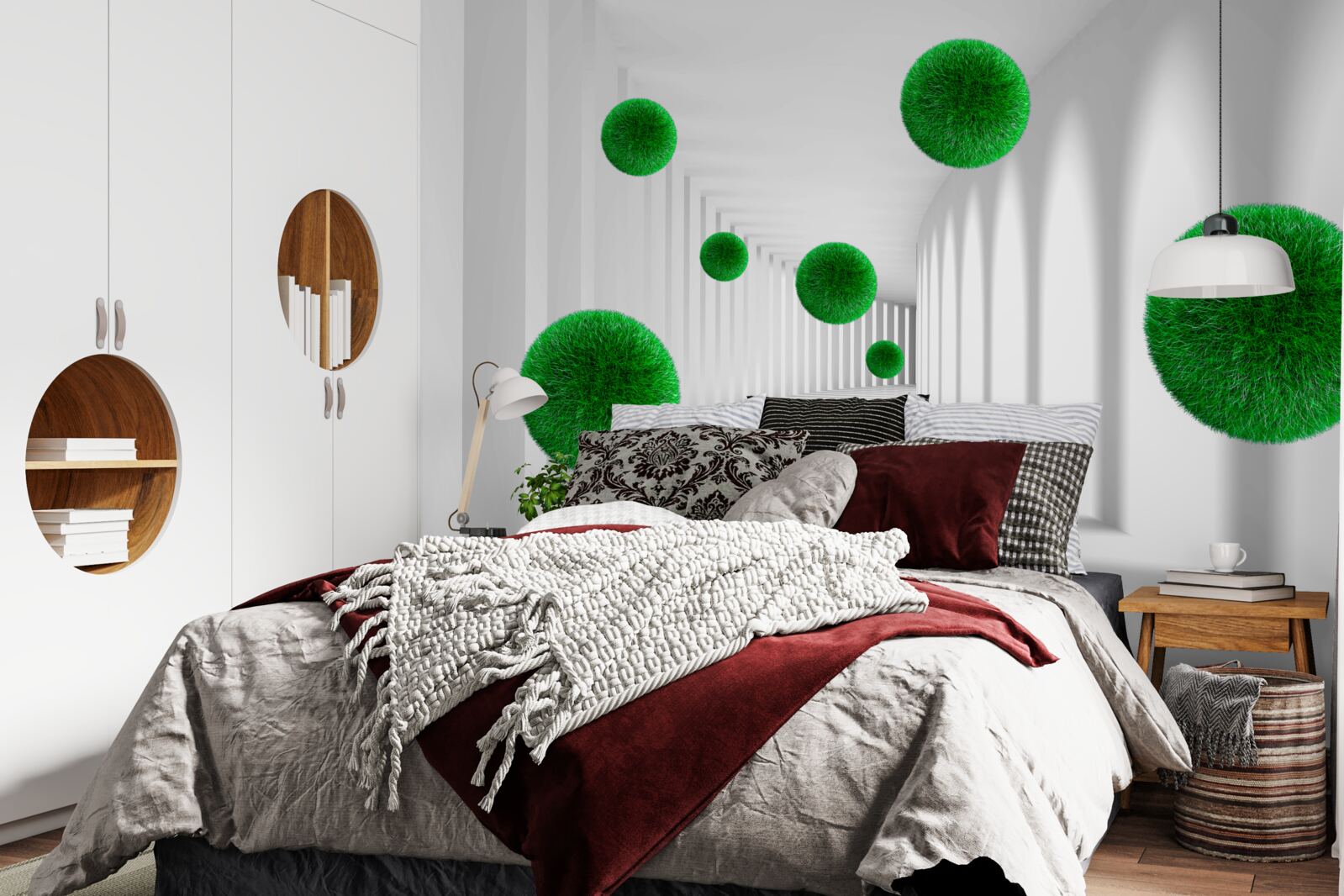 Fototapeta plávajúce husté zelené gule