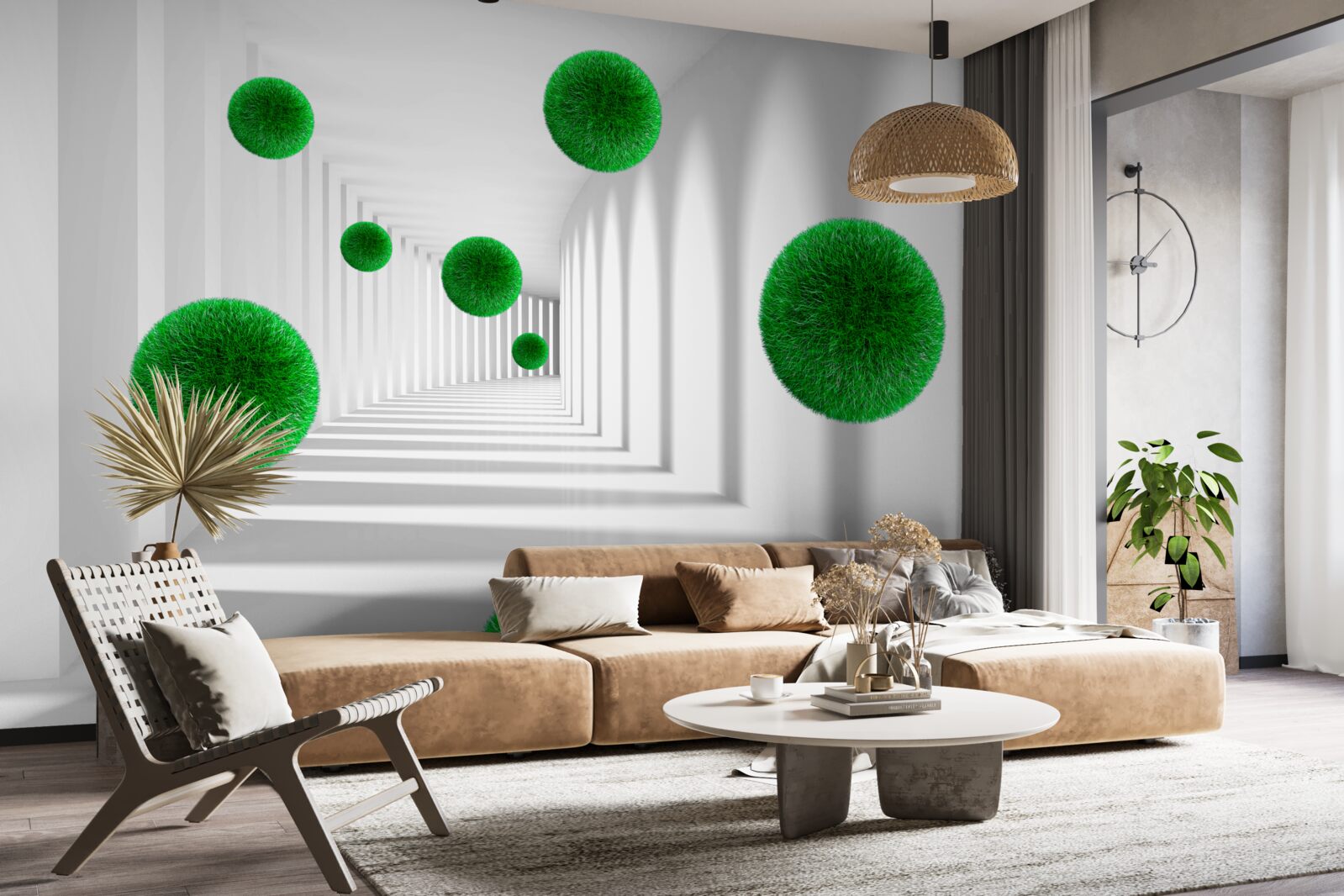 Fototapeta plávajúce husté zelené gule