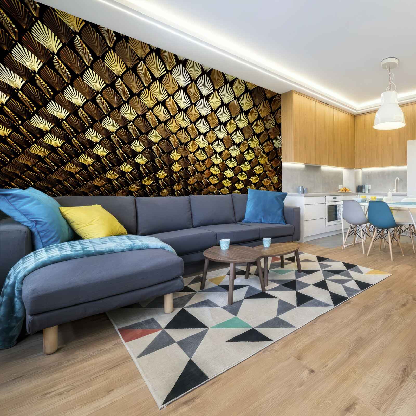 Fototapeta abstrakcia zo zlata v tvare papradia