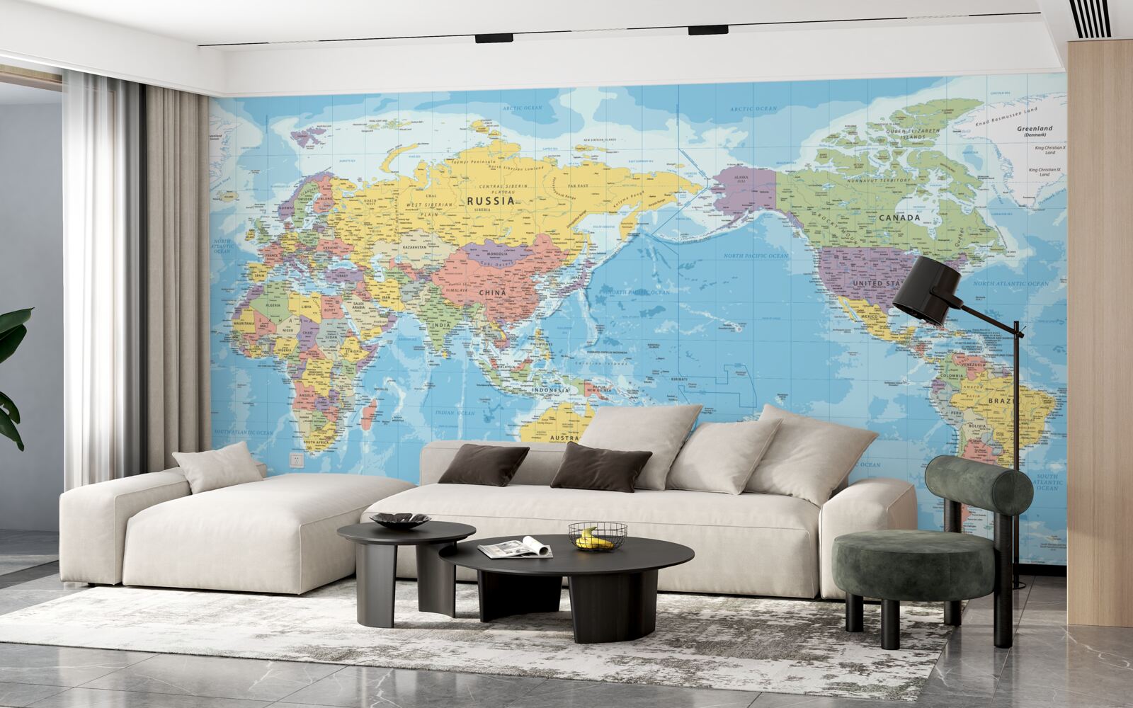 Fototapeta aktuálna mapa sveta z politického hľadiska