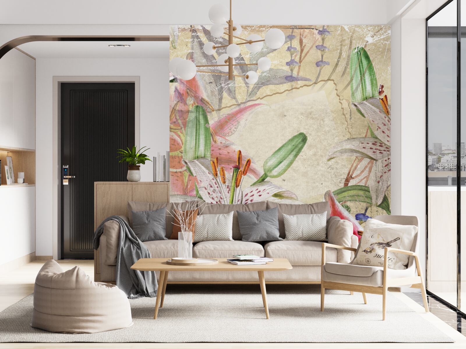 Fototapeta kvitnúce snehobiele ľalie