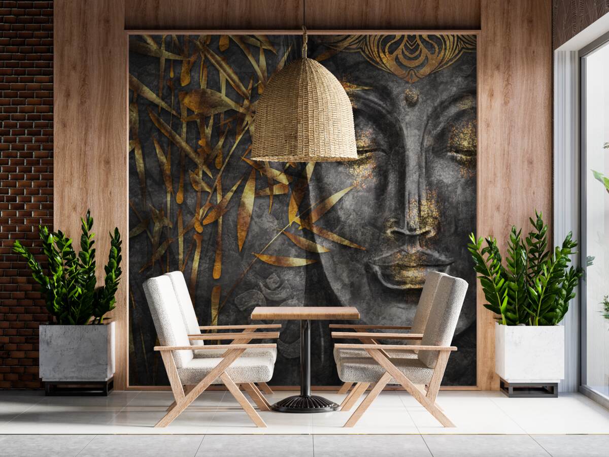 Fototapeta dievča v podobe zlata