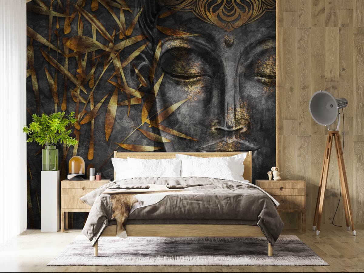 Fototapeta dievča v podobe zlata