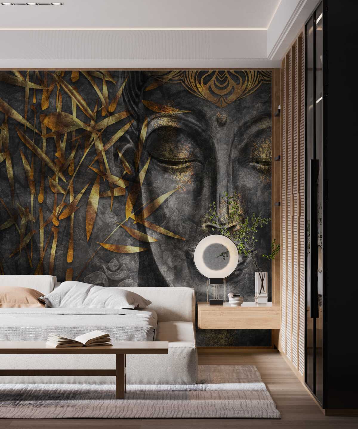 Fototapeta dievča v podobe zlata