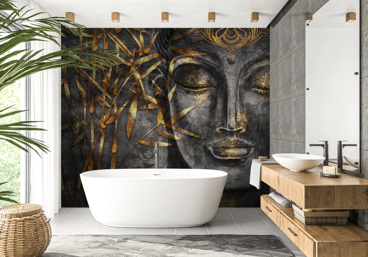 Fototapeta dievča v podobe zlata