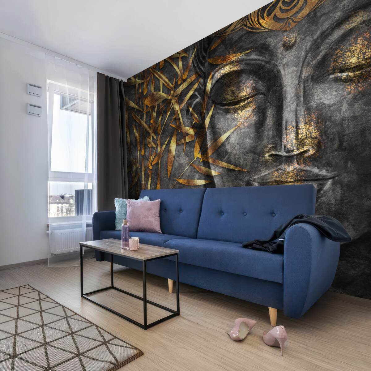 Fototapeta dievča v podobe zlata