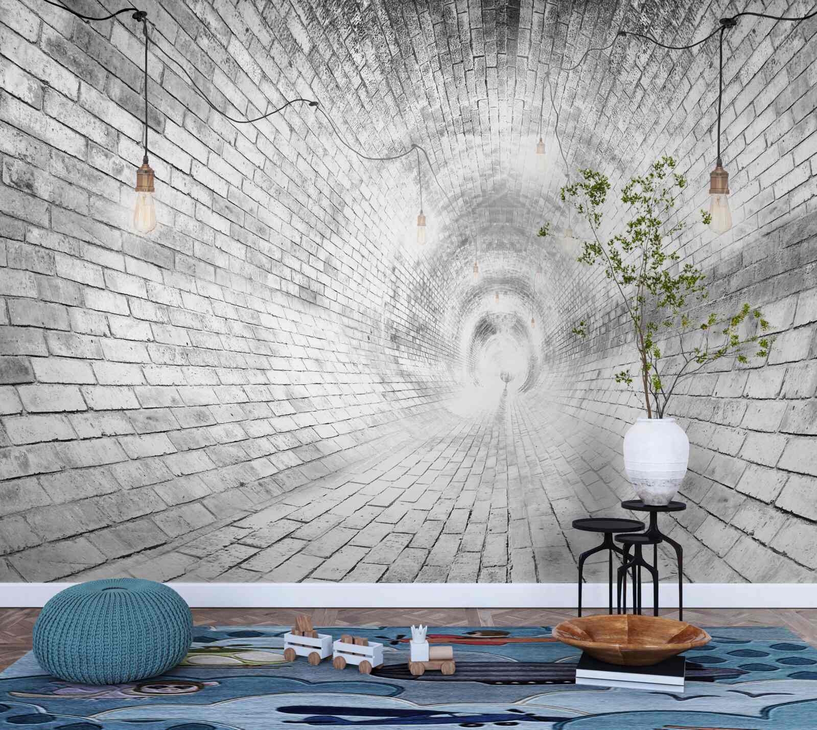 Fototapeta tunel z tehál, ktorý nemá konca