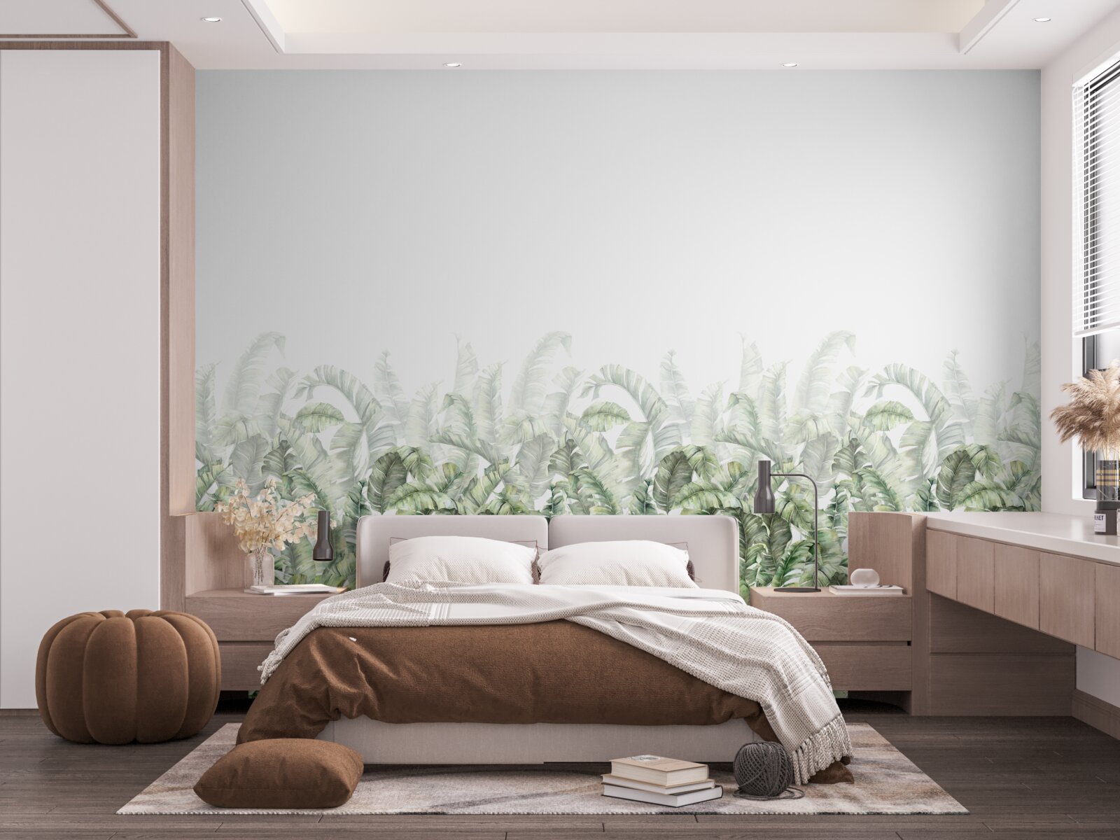 Fototapeta hustá biela papraď a hmla