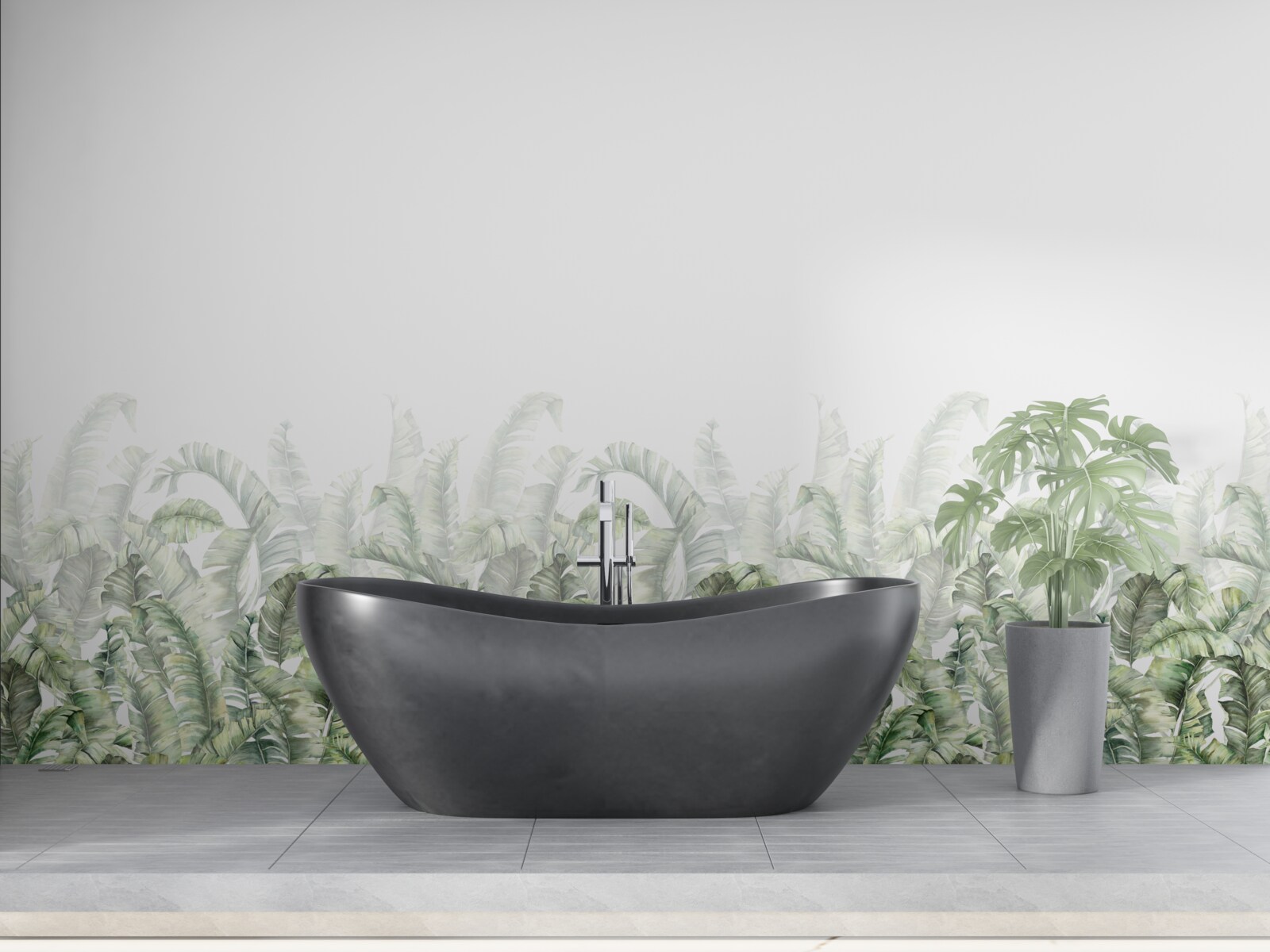 Fototapeta hustá biela papraď a hmla