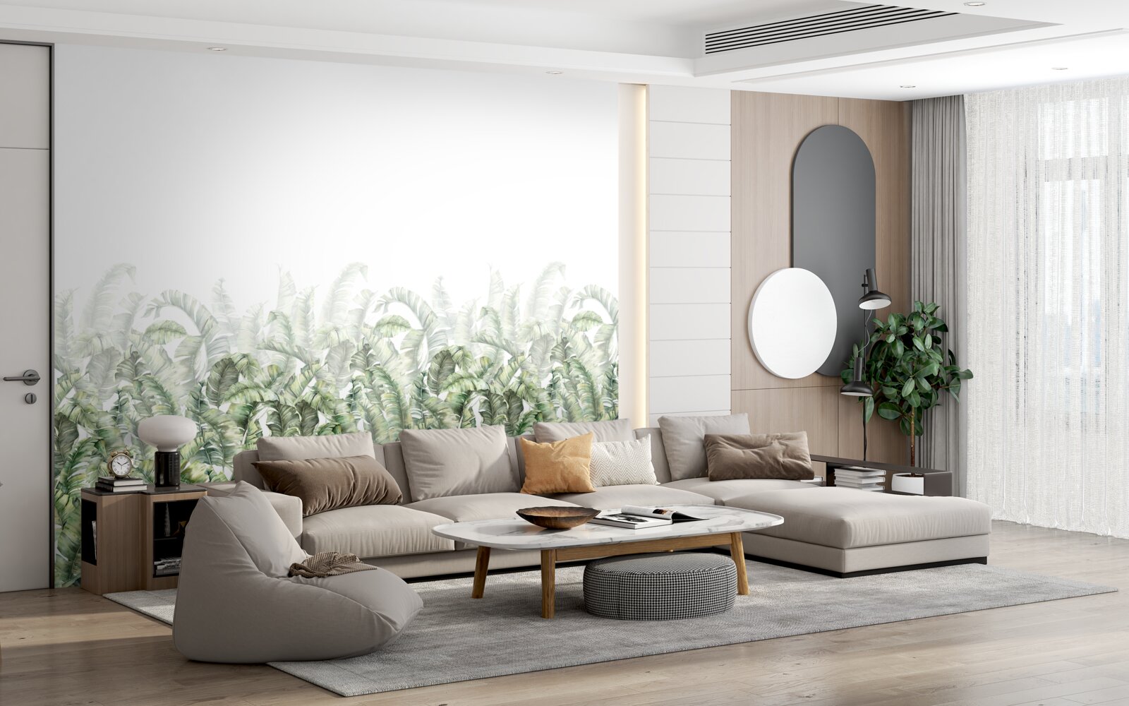 Fototapeta hustá biela papraď a hmla