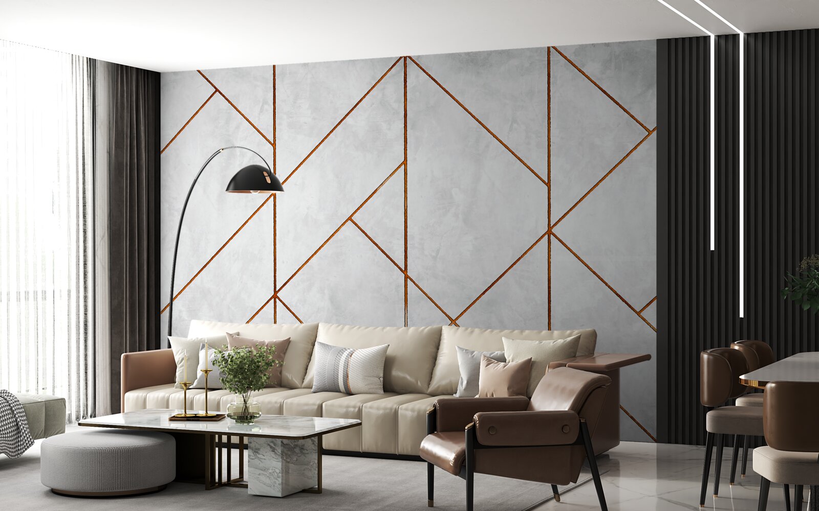 Fototapeta sivý mramor so vzorom zlatých žíl