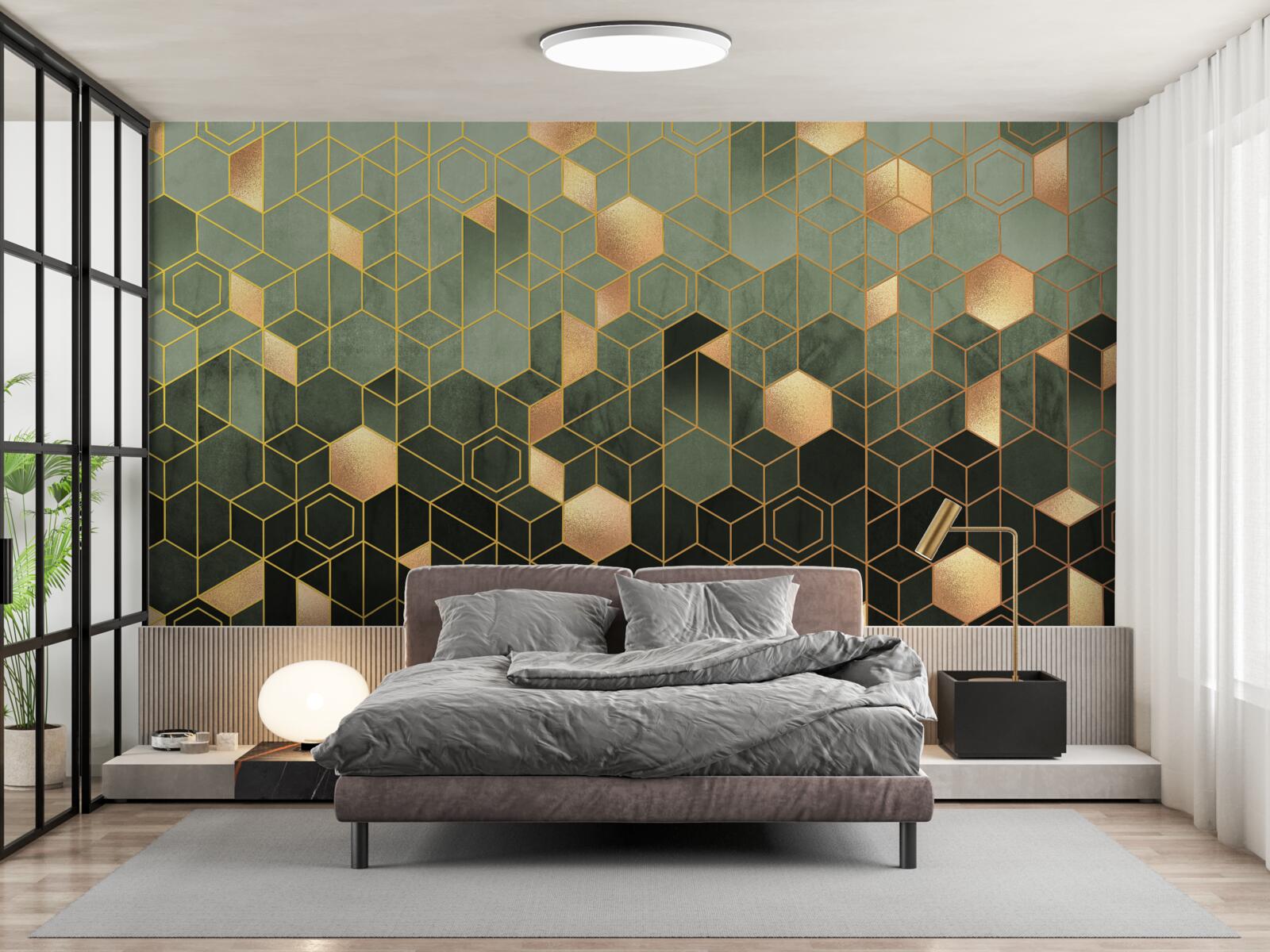 Fototapeta les je zahalený nočnou hmlou a vytvára abstraktné obrazy