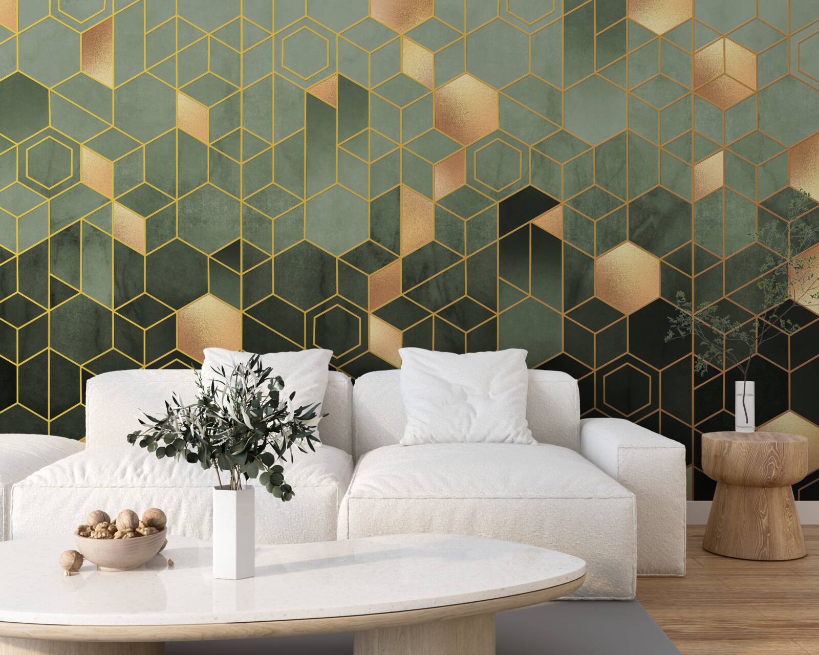 Fototapeta les je zahalený nočnou hmlou a vytvára abstraktné obrazy