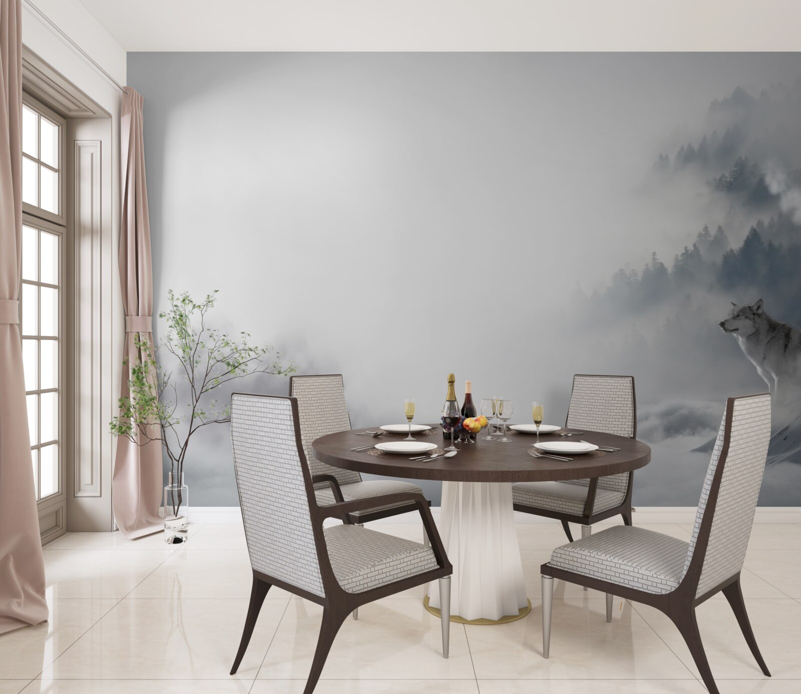 Fototapeta v zimnom lese počuť vytie vlkov