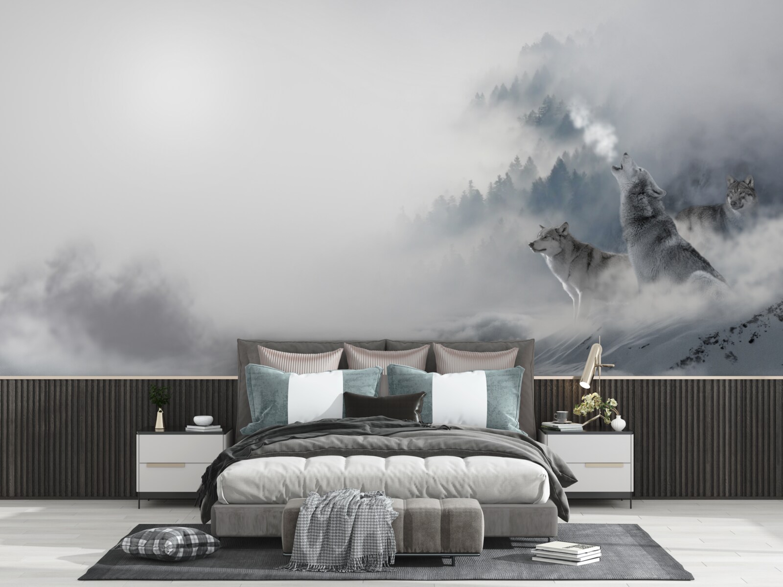 Fototapeta v zimnom lese počuť vytie vlkov