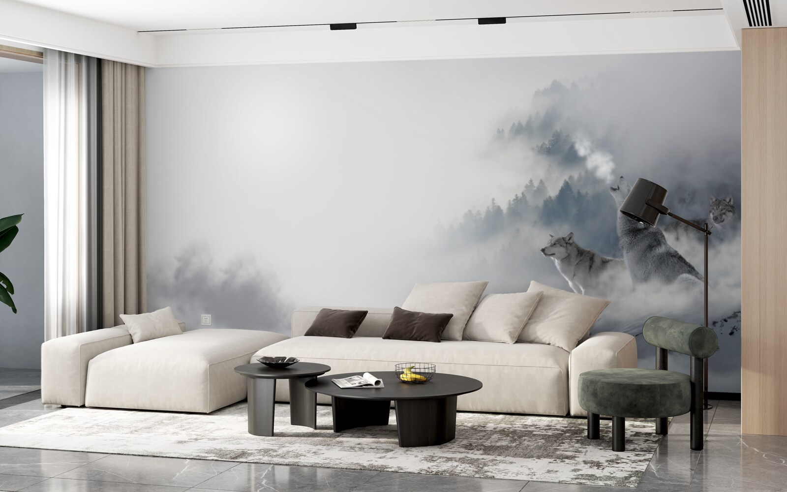 Fototapeta v zimnom lese počuť vytie vlkov