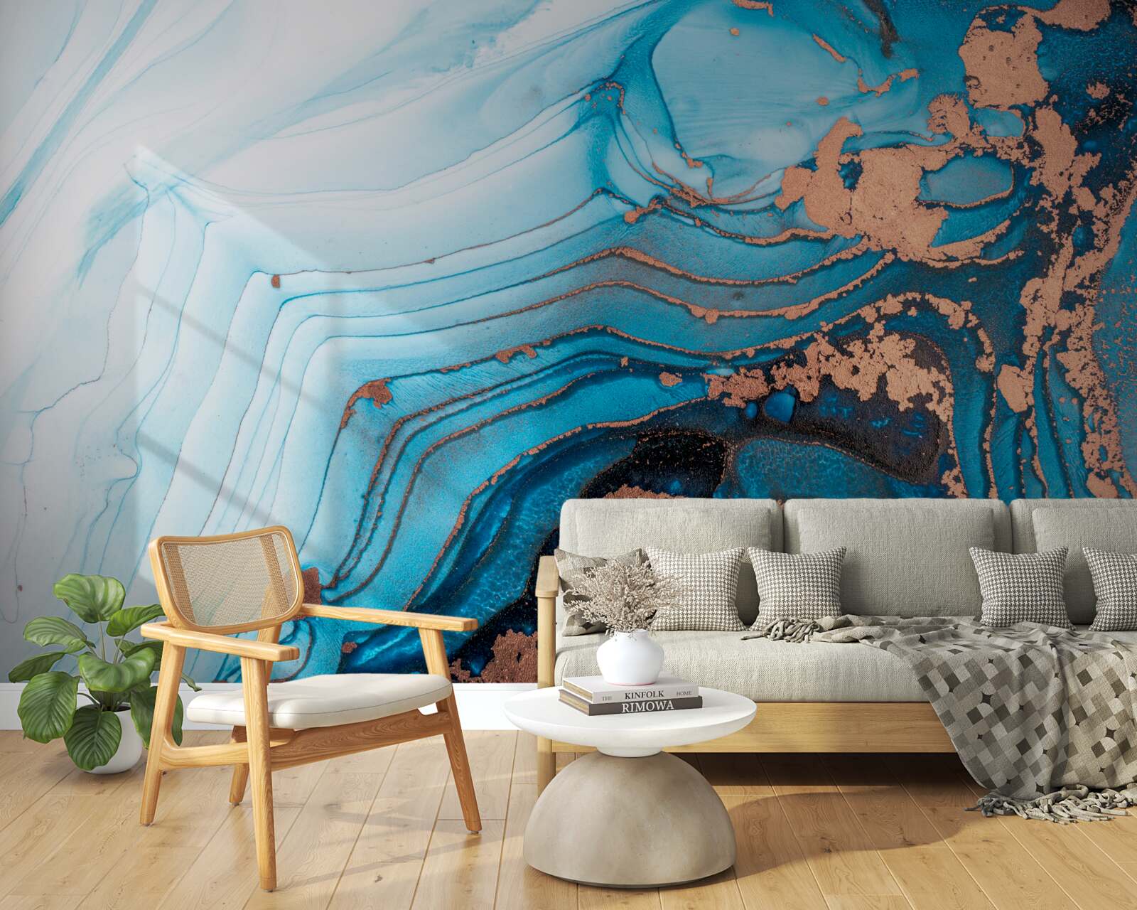 Fototapeta voda sa stretáva s mramorovým pieskom