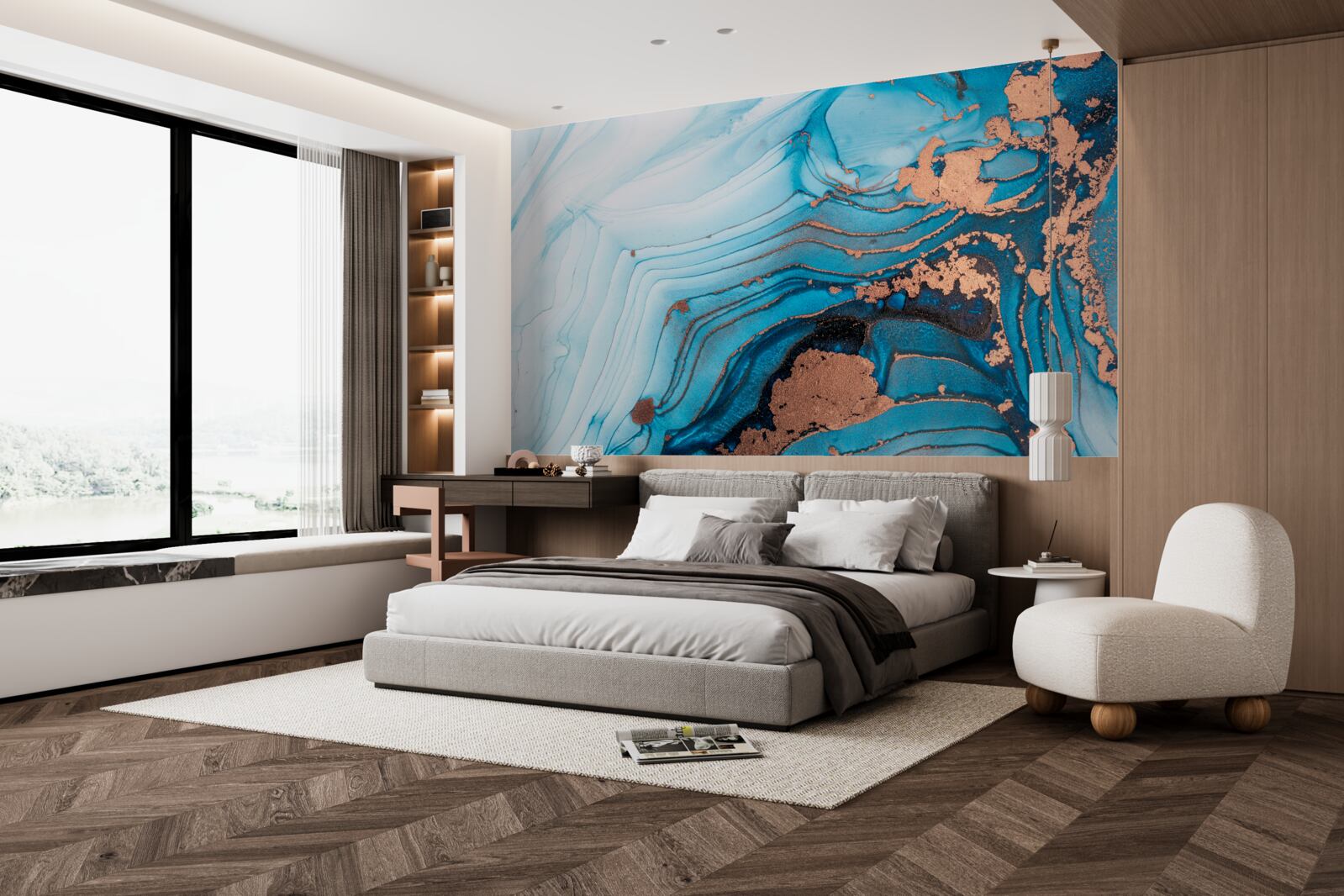 Fototapeta voda sa stretáva s mramorovým pieskom