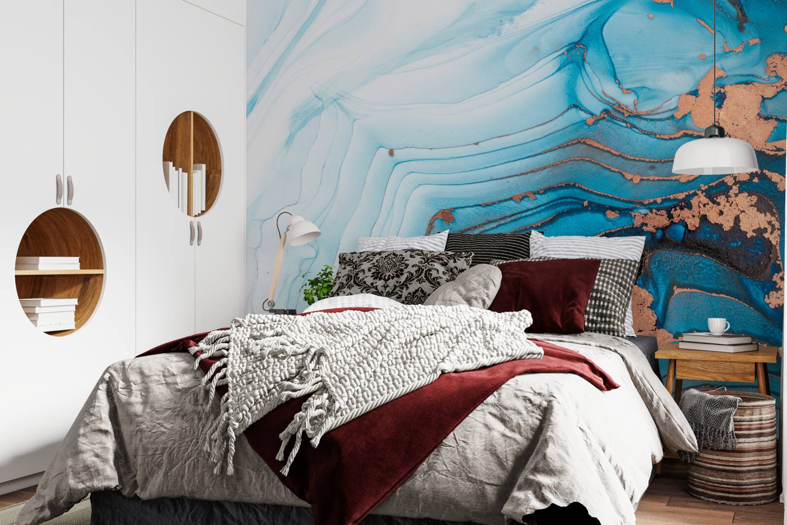 Fototapeta voda sa stretáva s mramorovým pieskom