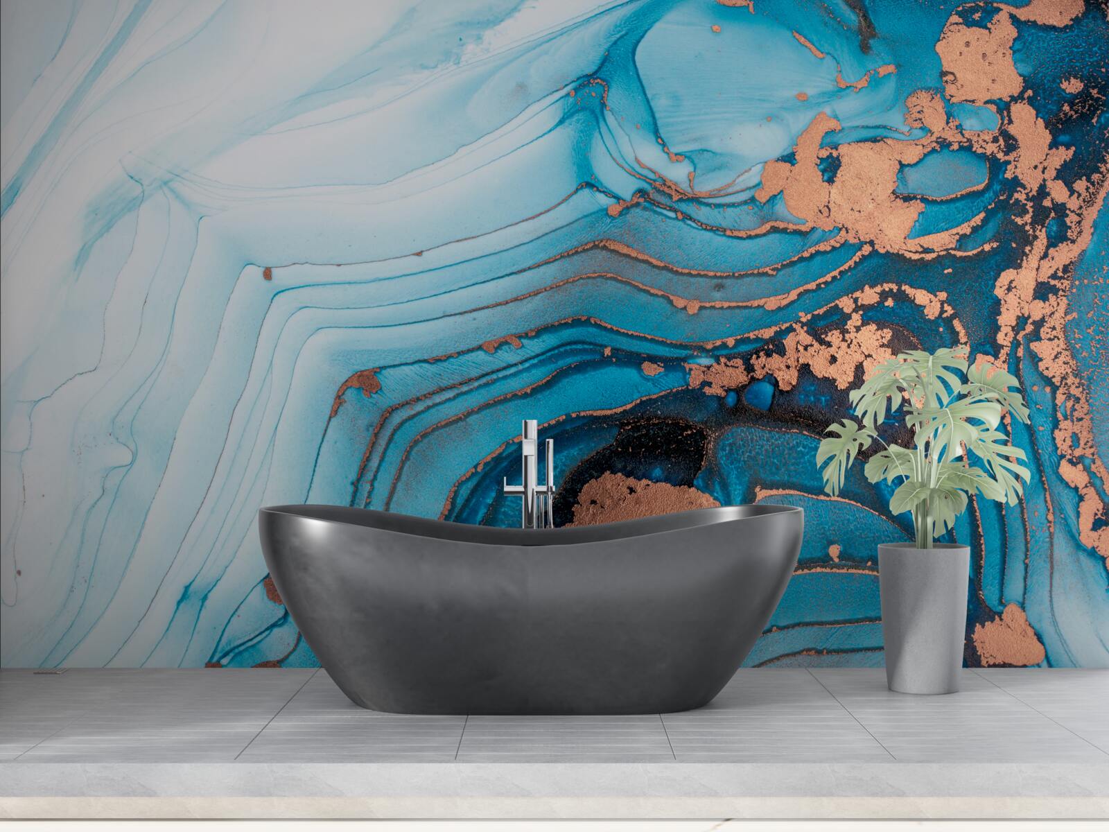 Fototapeta voda sa stretáva s mramorovým pieskom