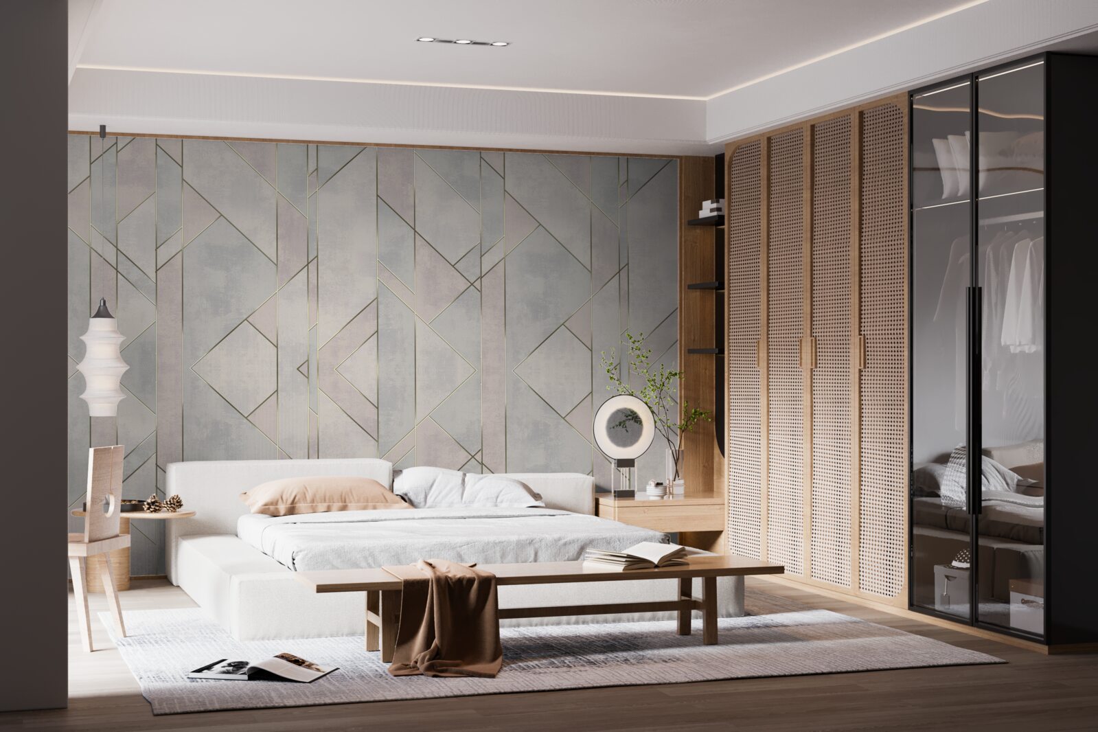 Fototapeta rovné čiary na mramorovom povrchu