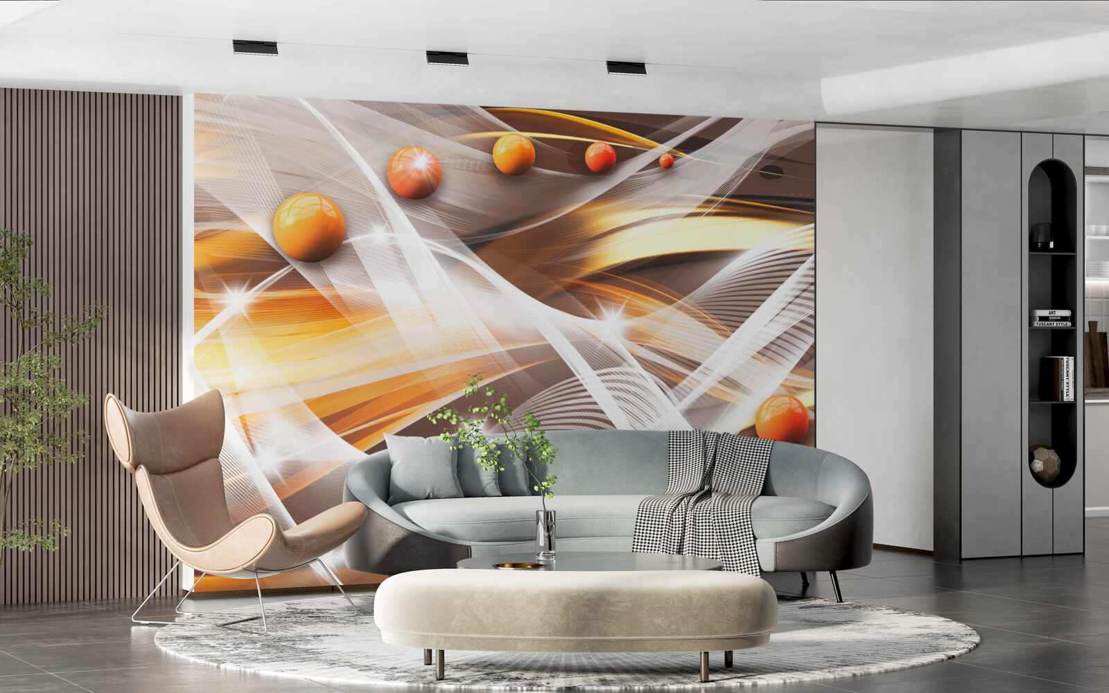 Fototapeta levitujúce gule v abstraktnom umení