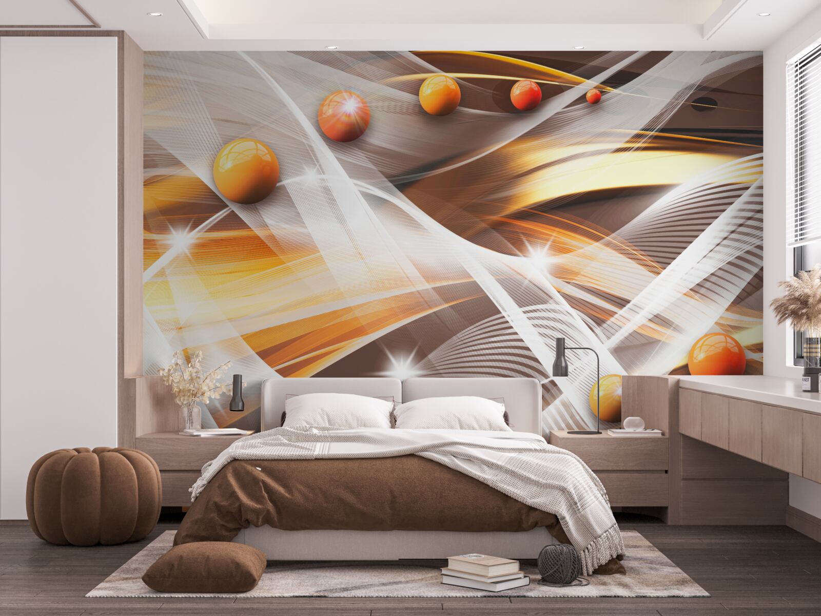 Fototapeta levitujúce gule v abstraktnom umení