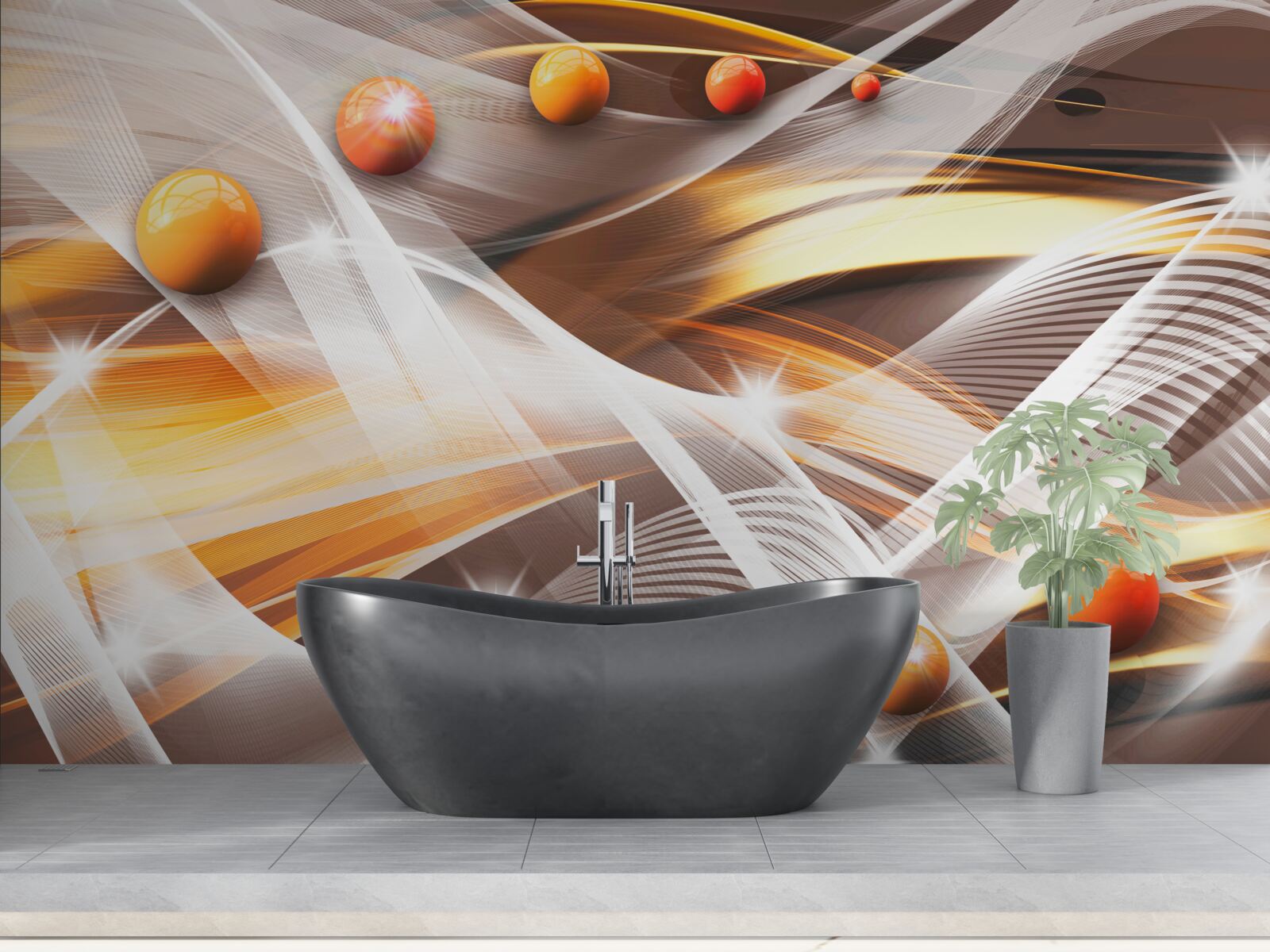 Fototapeta levitujúce gule v abstraktnom umení