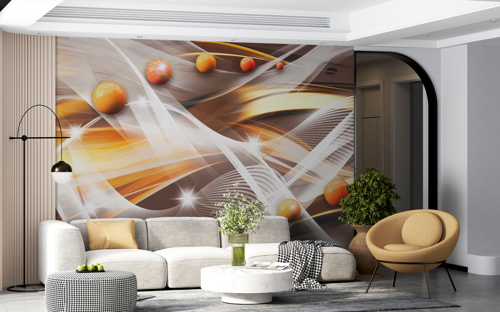 Fototapeta levitujúce gule v abstraktnom umení