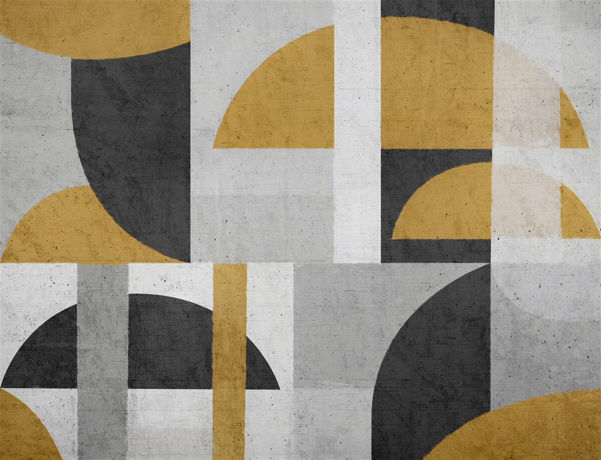 Fototapeta abstrakcia v odtieňoch čiernej a žltej