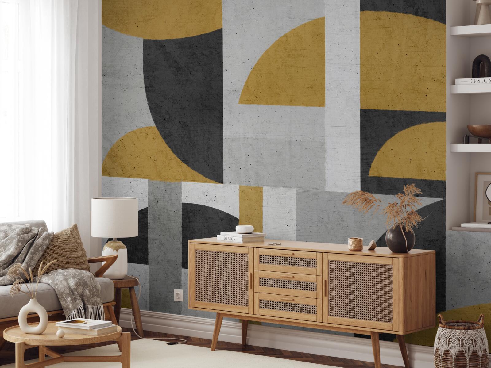 Fototapeta abstrakcia v odtieňoch čiernej a žltej