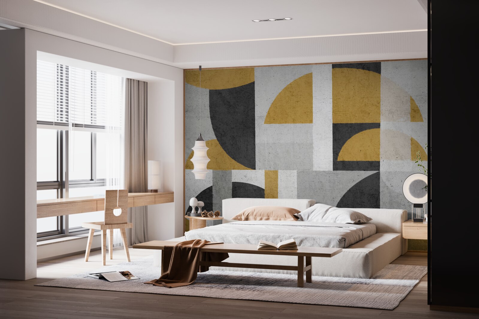 Fototapeta abstrakcia v odtieňoch čiernej a žltej