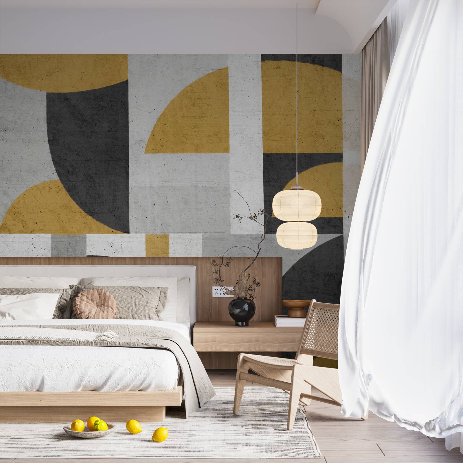 Fototapeta abstrakcia v odtieňoch čiernej a žltej