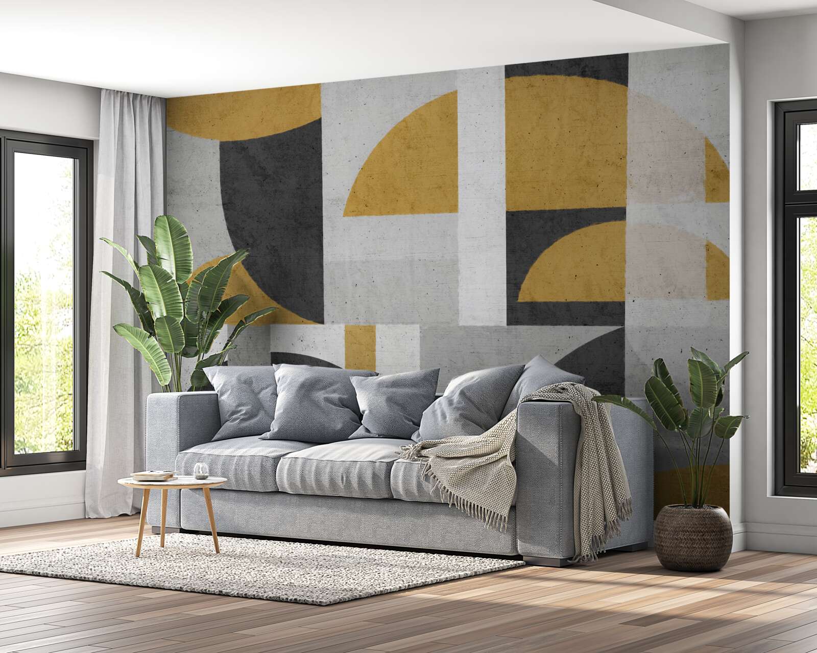 Fototapeta abstrakcia v odtieňoch čiernej a žltej