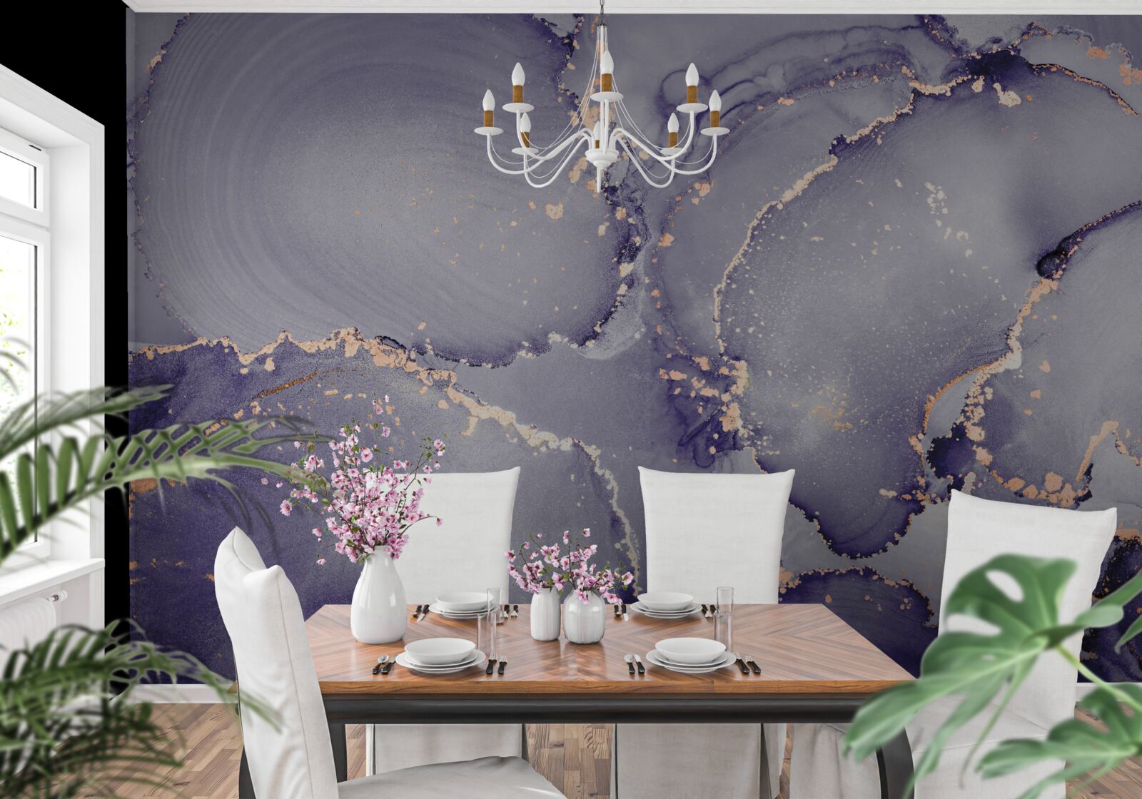 Fototapeta lila-fialový mramor