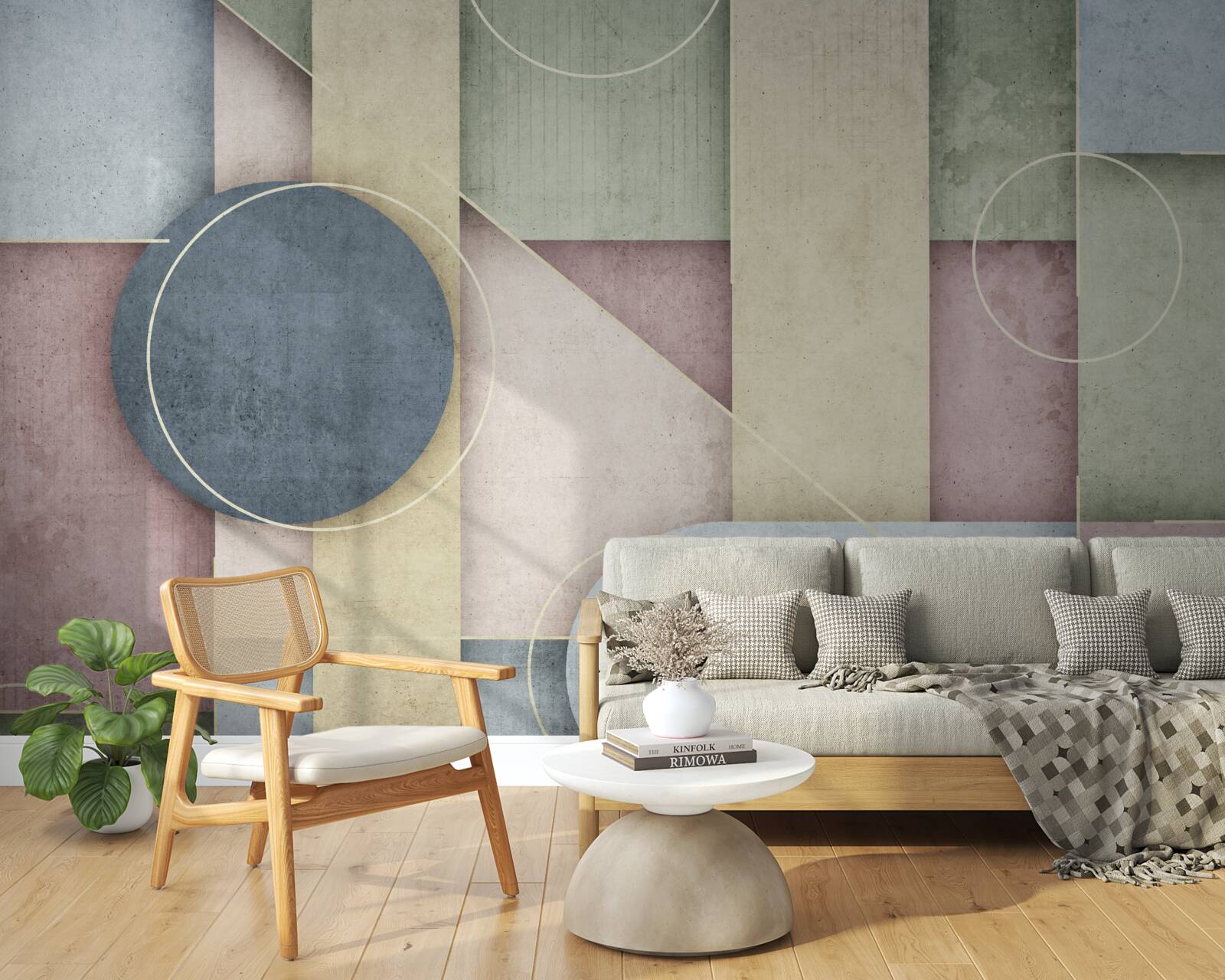 Fototapeta kompozícia s geometrickými prvkami