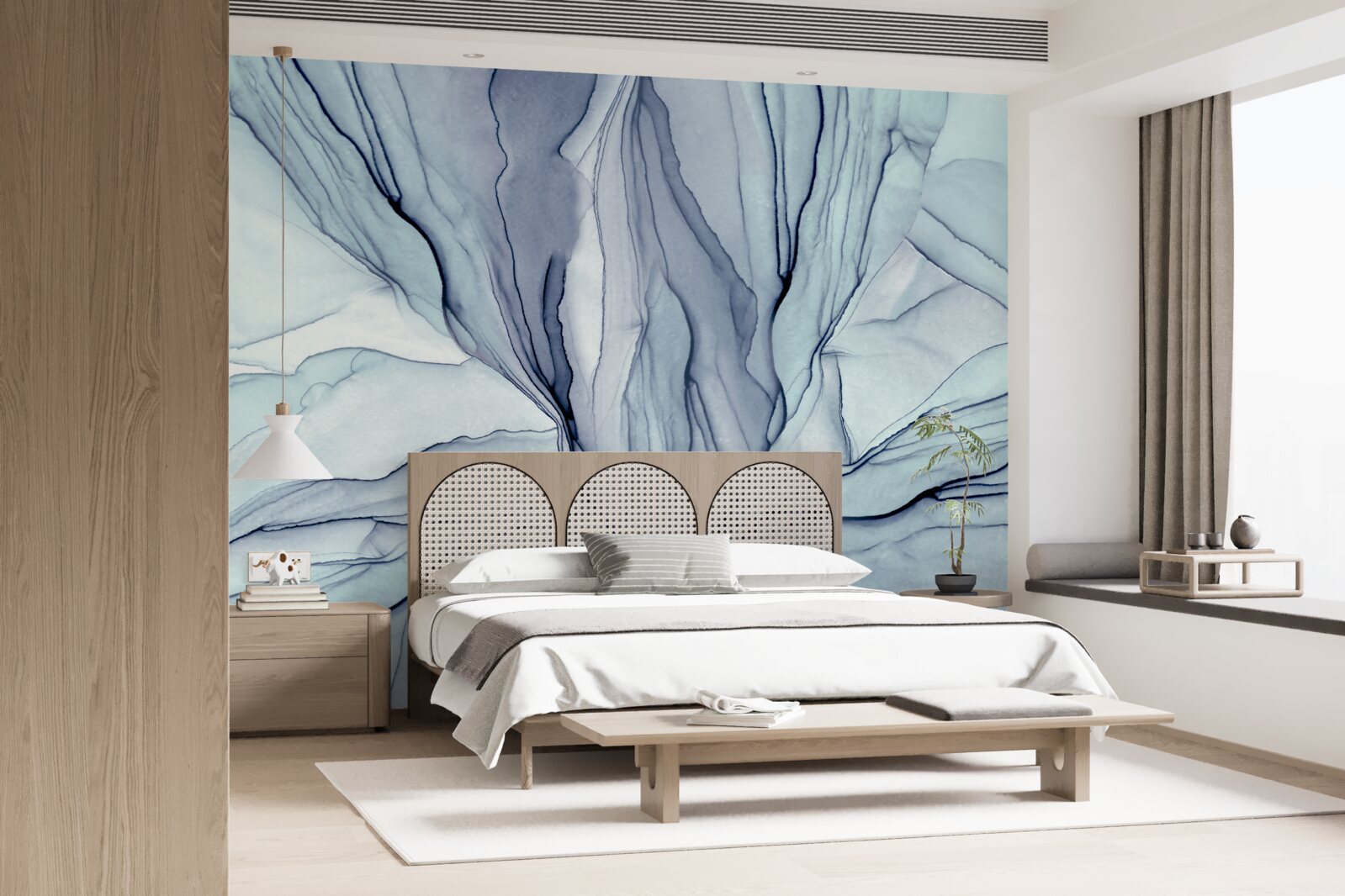 Fototapeta modré vzory na mramore