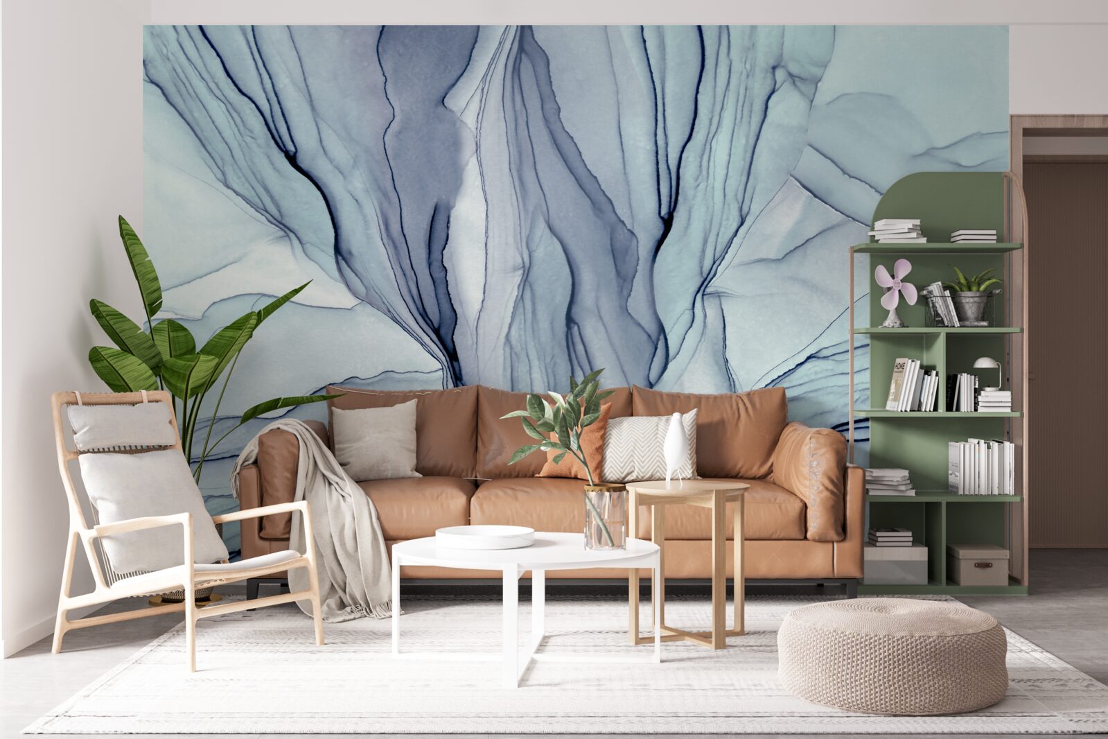 Fototapeta modré vzory na mramore