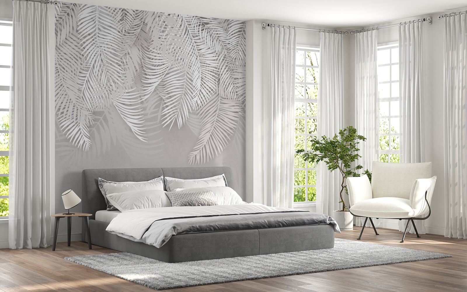 Fototapeta naopak papraď je biela